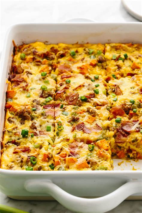 Loaded Breakfast Casserole With Sausage Downshiftology