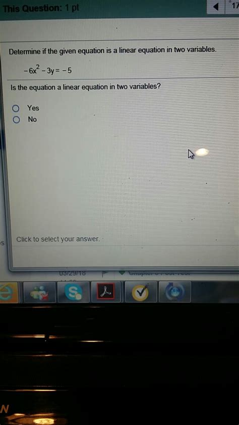 Solved determine if the given equation is a linear equation | Chegg.com 