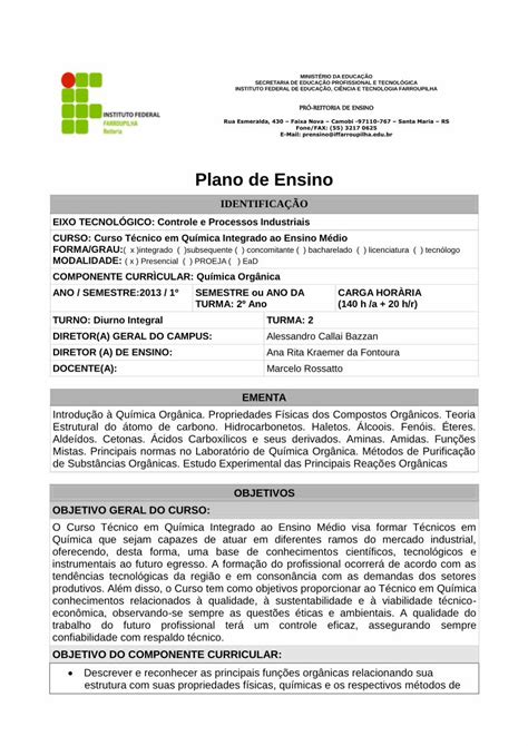 PDF Plano de Ensino pb iffarroupilha edu br 19 04 2013 2 Reações