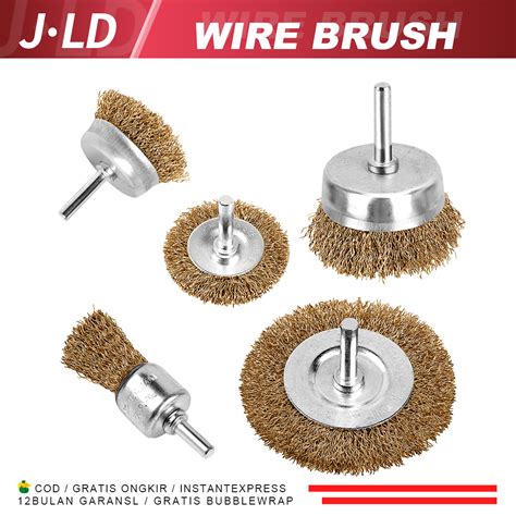 JLD Wire Brush Set 5pcs Sikat Endbrush Mata Bor Brush Sikat Mangkok