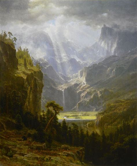 A Storm In The Rocky Mountains Mt Rosalie Landscape Paintings