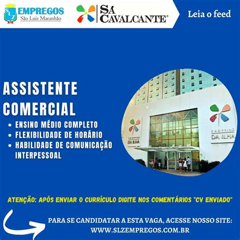 Assistente Comercial Slz Empregos