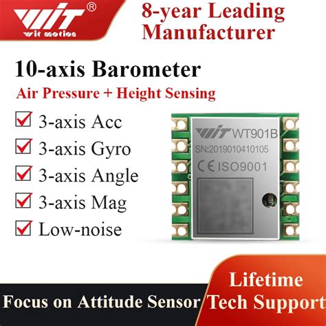 WitMotion Barómetro de 10 ejes WT901B AHRS MPU9250 Sensor de