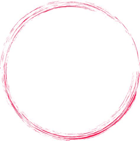 Ink Brush Circle Red Ink Brush Red Png And Vector With Transparent