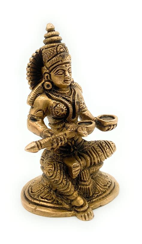 Bhunes Brass Goddess Annapurna Devi Idol Annapoorneshwari Etsy