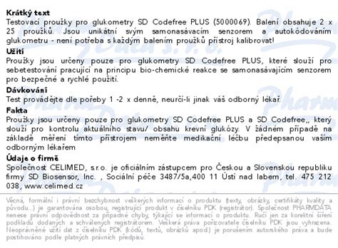 Proužky diagnostické SD Codefree Plus 2x25ks