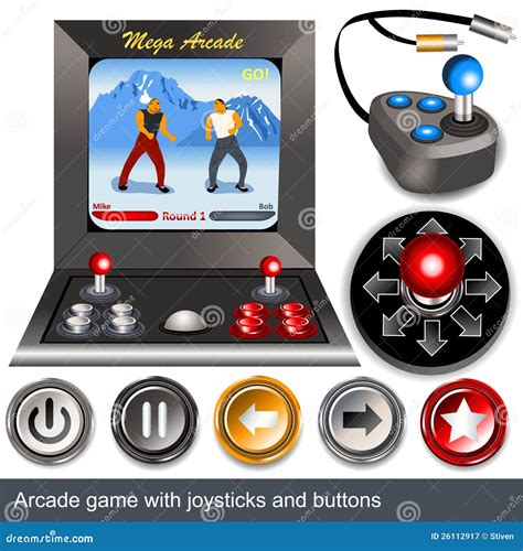 Arcade Game With Joysticks And Buttons Royalty Free Stock Photography ...