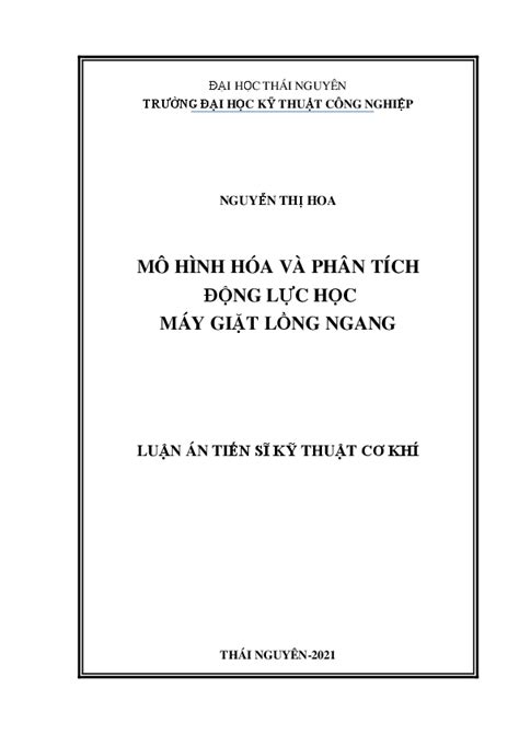 Open Docs Mô Hình Hóa Và Phân Tích động Lực Học Máy Giặt Lồng Ngang