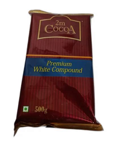 Rectangle Brick 2m Cocoa White Compound Chocolate Packaging Size 500g