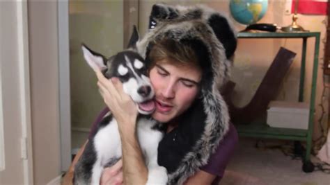 This Is Joey And His Dog Wolf😄 Joey Graceffa Dogs Youtubers