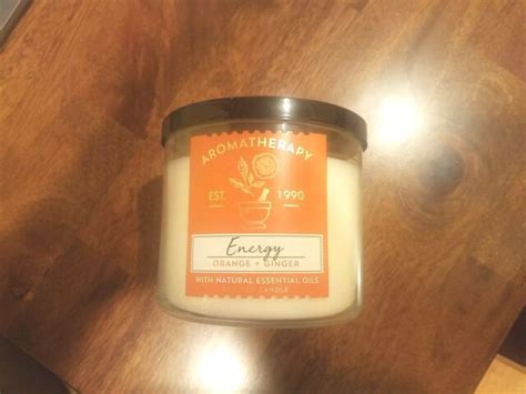 Bath Body Works Aromatherapy Energy Orange Ginger 3 Wick Scented