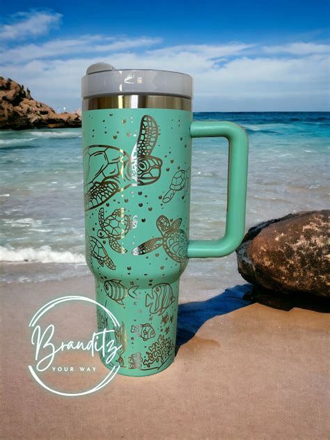 Oz Ocean Sea Turtles Custom Tumbler Laser Engraved Etsy