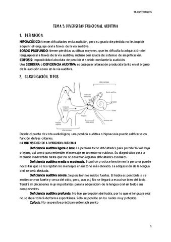 Tema 3 Trastornos Del Desarrollo Intelectual TDI Pdf