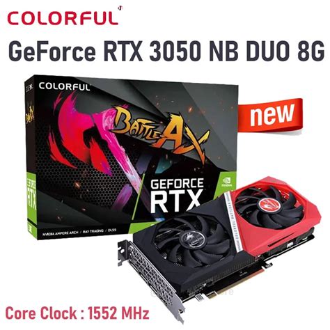 Colorful Geforce Rtx 3050 Nb Duo 8g Gddr6 128bit Pcie 40 Gaming