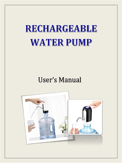 Instructional Manual To An Automatic Water Pump | PDF | Manufactured ...