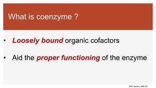 Coenzyme (Intro) | PPT