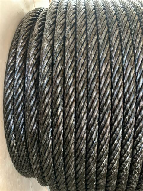 Ungalvanized Bright Steel Wire Rope 6X19SW FC 1770MPa 1960MPa With Oil