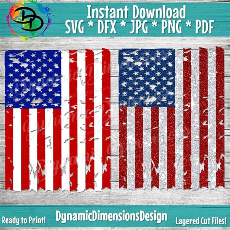 Flag Svg Flag Png American Flag Svg Patriotic Svg 4th Of July Mil