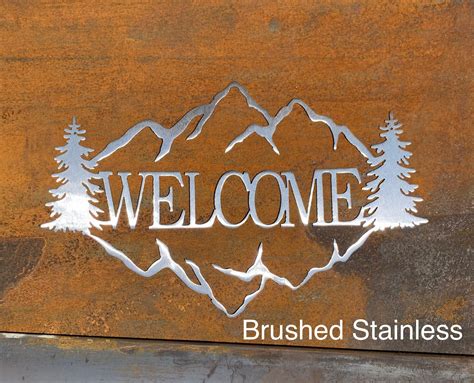 Welcome Sign Mountain Decor Rustic Welcome Sign Housewarming T