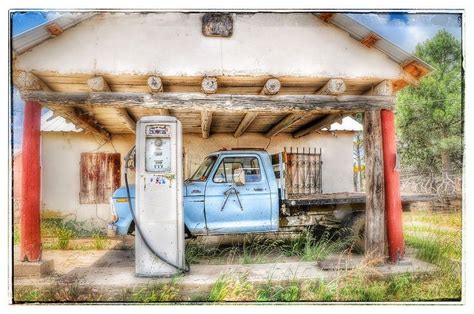 Pickup Truck Gasoline Pump Elk Antlers Deer Chilili Land Grant New