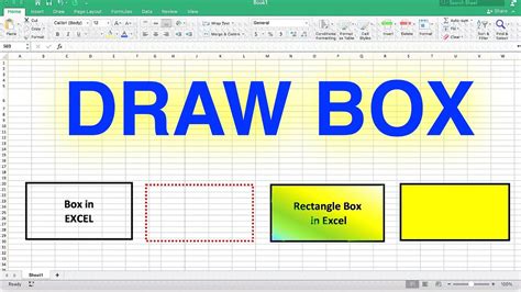 How To Draw Box In Excel Youtube