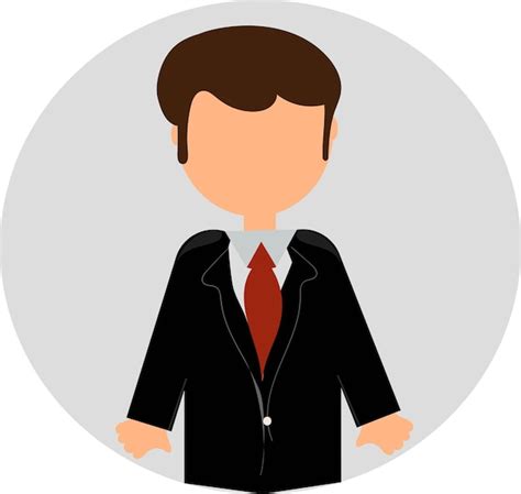 Hotelmanager geschäftsmann avatar vektorillustration Premium Vektor