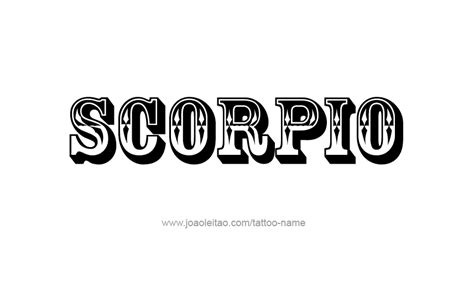 Scorpio Horoscope Name Tattoo Designs Page 3 Of 5 Tattoos With Names