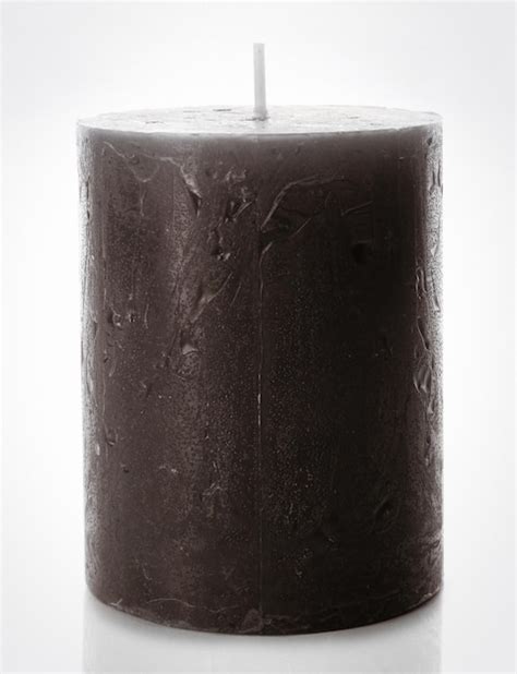 Premium Photo Wax Grey Candle Isolated On White Background