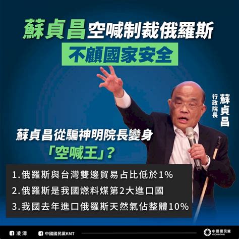 政府制裁俄羅斯 國民黨：能源短缺因應措施想好了嗎？ 新聞 Rti 中央廣播電臺