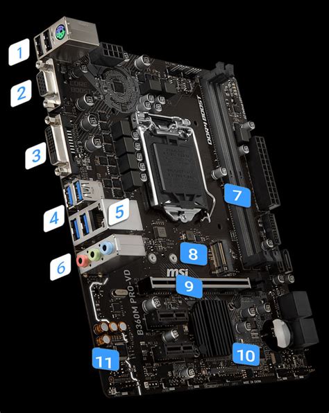 MSI PRO B360M PRO VD LGA 1151 300 Series Micro ATX Intel Motherboard