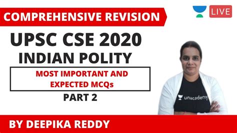 Comprehensive Revision Of Indian Polity Through Mcqs Part Upsc Cse