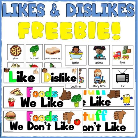 Likes And Dislikes Activities For 3k Pre K Preschool And Kindergarten