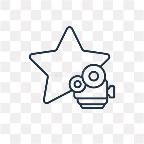 Icono Famoso Del Vector De La Estrella Del Cine Aislado En Backgroun