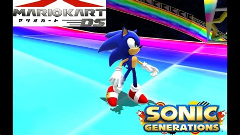 Old Sonic Generations Mario Kart Ds Rainbow Road 05756 Youtube