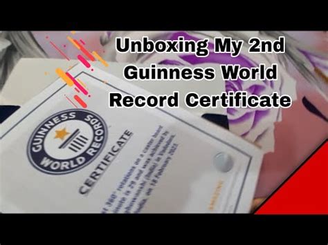 Unboxing My 2nd Guinnessworldrecords Certificate Vlogs Of Manna