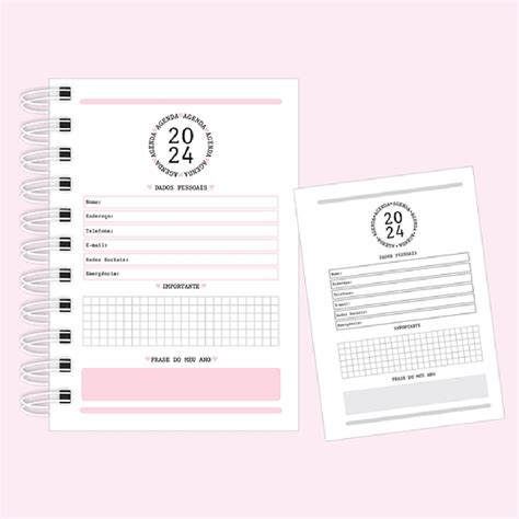 Arquivo Miolo Mini Agenda Cinza E Rosa Em Pdf Elo