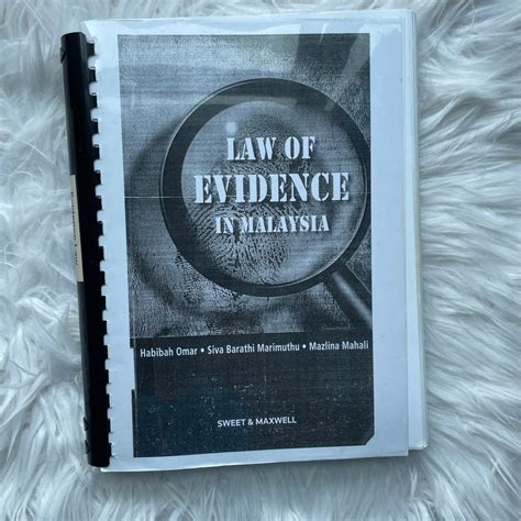 Law Of Evidence In Malaysia By Sweet Maxwell Hobbies Toys Books