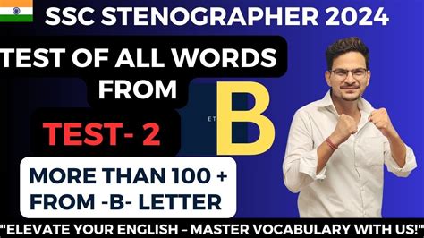 SSC STENO 2024 VOCAB FOR SSC TEST 2 SSC VOCAB TEST PYQ OF SSC