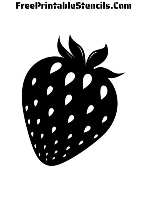 Free Printable Strawberry Stencils Free Printable Stencils