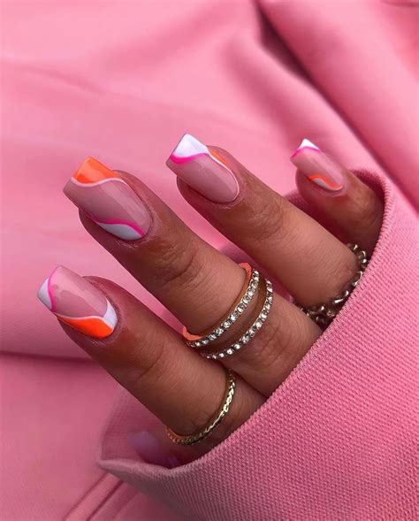 Nicole Marien Nail Artist On Instagram “pinks Oranges 💘💕🧡 Coloured