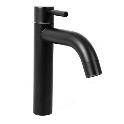 LLAVE KTH 100070 ALTA PALITO NEGRO MATE PARA LAVATORIO