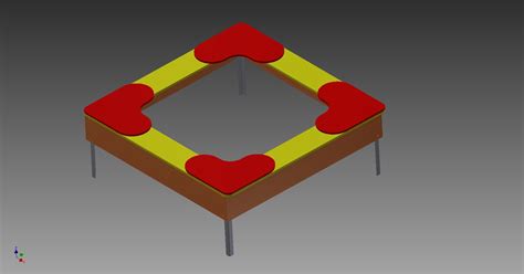 Детская песочница с накладками - Чертежи, 3D Модели, Проекты, Игровое ...