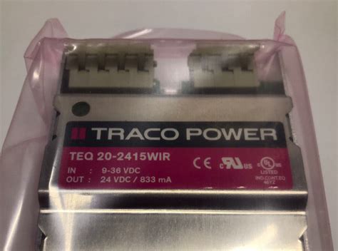 Traco Power Isolated 20w DC DC Converter TEQ 20 2415 WIR 9 36V In 24V