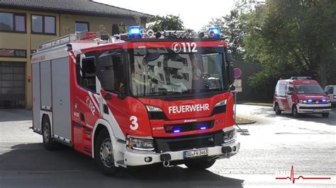 ERSTMALIG NEUES SCANIA HLF Einsatzfahrten Zu Wohnungsbrand In