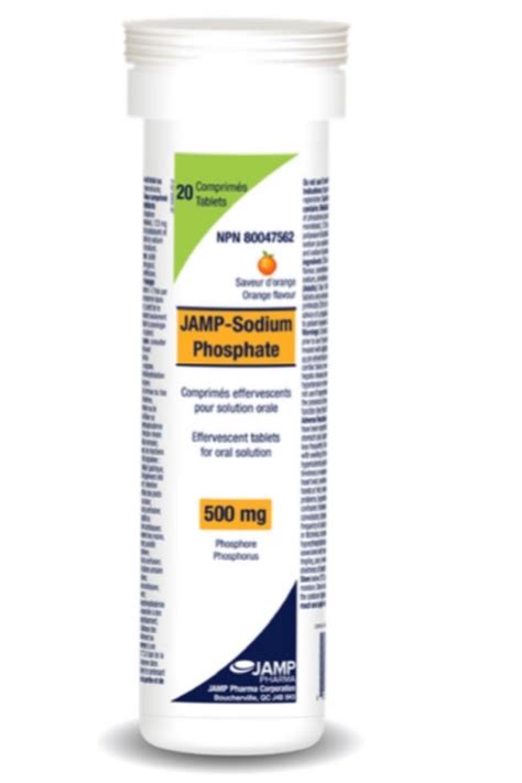 Jamp Sodium Phosphate 500mg Effervescent Tablets Beta Pharmacy