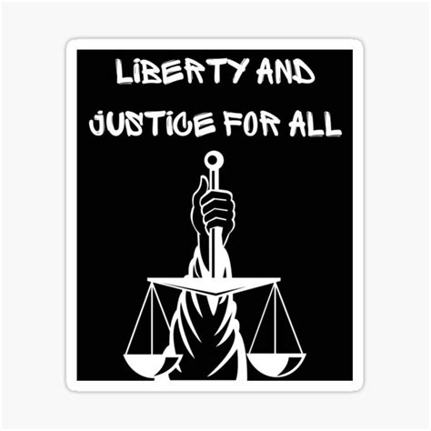 Liberty And Justice For All Lady Justice Sticker For Sale By Rockbeedesigns Redbubble