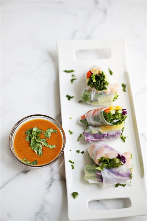 How to Make Fresh Spring Rolls (and Spicy Peanut Sauce) - A Beautiful Mess