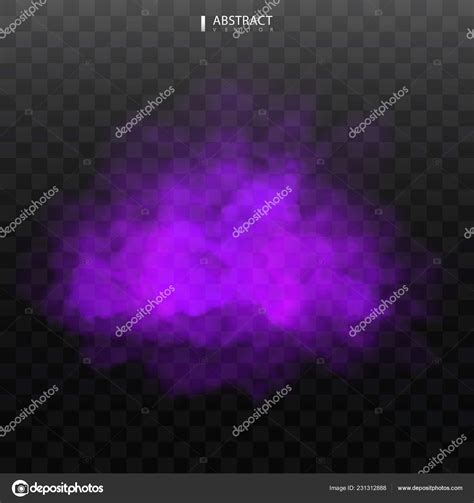 Purple Fog Smoke Color Isolated Transparent Special Effect White Vector