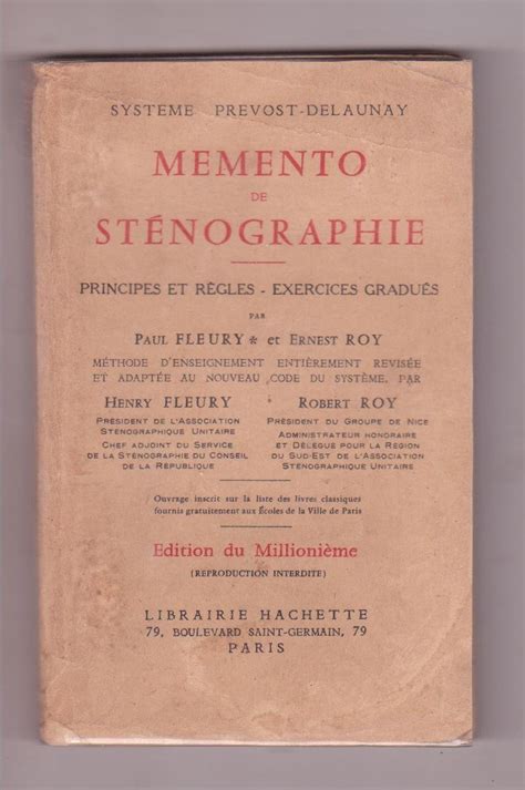 Amazon Fr MEMENTO DE STENOGRAPHIE METHODE PREVOST DELAUNAY