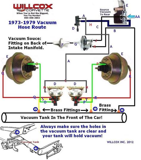 76 Corvette Headlight Door Vacuum Diagram 1973 1976 Corvette